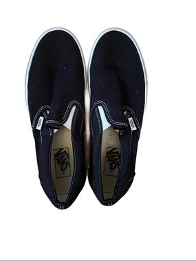 Vans Black Slip-On Canvas Loafers